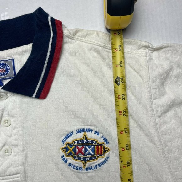 Vintage 90’sSuper Bowl  XXXII Polo Shirt by Starter Size M - Picture 6 of 7